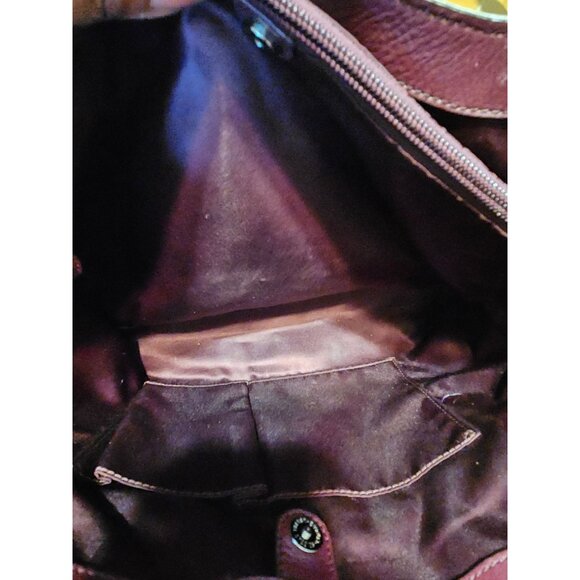 Coach Campbell Signature Belle Carryall Canvas Leather Trim Front Buckle Tote - Picture 12 of 14